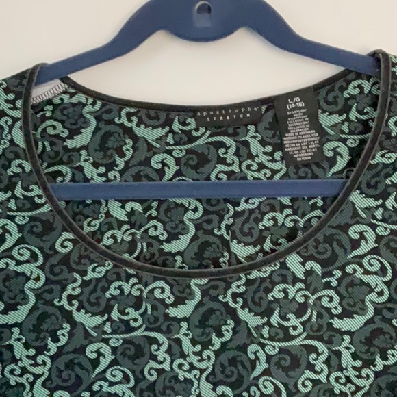 Apostrophe Stretch 3/4 sleeve top L/G 14-16 - Picture 3 of 9